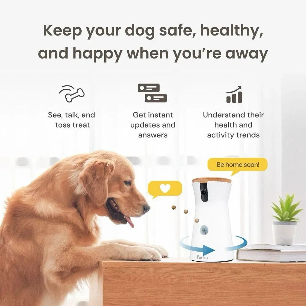 Furbo-2 Dog Camera, 1080P 2.4G Wifi only, 2-Way Audio, Treat tossing.